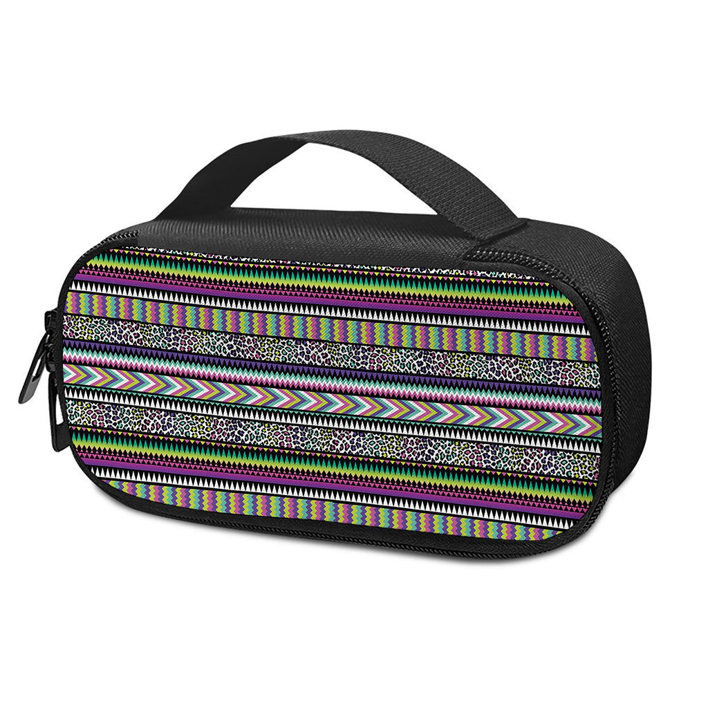 Colorful Leopard Navajo Tribal Print Insulin Cooler Travel Case