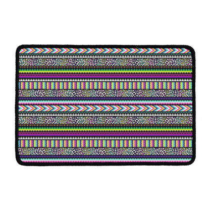 Colorful Leopard Navajo Tribal Print Kitchen Mat