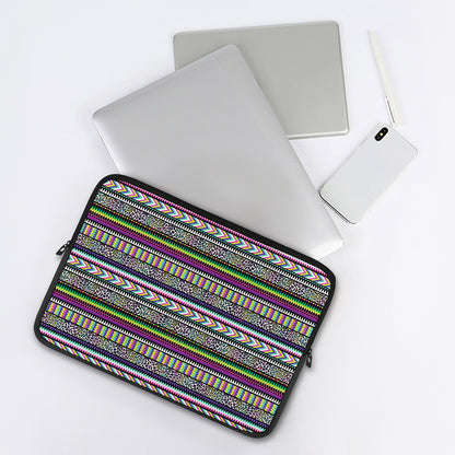 Colorful Leopard Navajo Tribal Print Laptop Sleeve