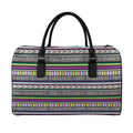Colorful Leopard Navajo Tribal Print Leather Duffel Bag