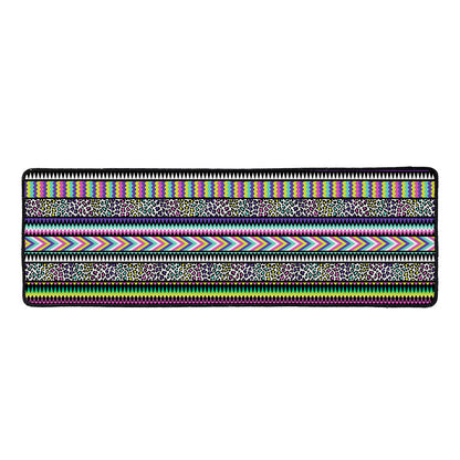 Colorful Leopard Navajo Tribal Print Long Kitchen Mat