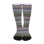 Colorful Leopard Navajo Tribal Print Long Socks