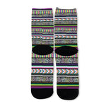 Colorful Leopard Navajo Tribal Print Long Socks