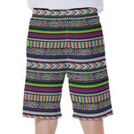 Colorful Leopard Navajo Tribal Print Men's Beach Shorts