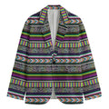 Colorful Leopard Navajo Tribal Print Men's Blazer