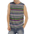Colorful Leopard Navajo Tribal Print Men's Fitness Tank Top