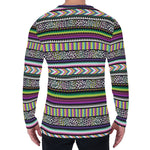 Colorful Leopard Navajo Tribal Print Men's Long Sleeve T-Shirt