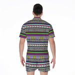 Colorful Leopard Navajo Tribal Print Men's Rompers