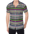 Colorful Leopard Navajo Tribal Print Men's Shirt