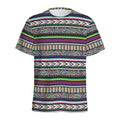 Colorful Leopard Navajo Tribal Print Men's Athletic T-Shirt