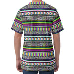 Colorful Leopard Navajo Tribal Print Men's Velvet T-Shirt