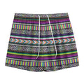 Colorful Leopard Navajo Tribal Print Mesh Shorts
