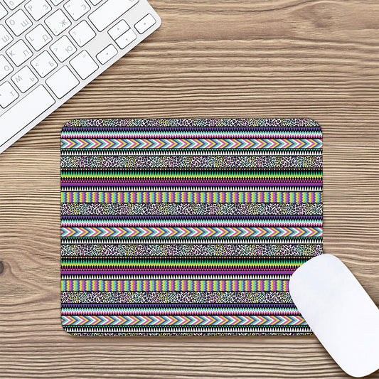 Colorful Leopard Navajo Tribal Print Mouse Pad