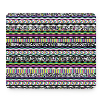 Colorful Leopard Navajo Tribal Print Mouse Pad