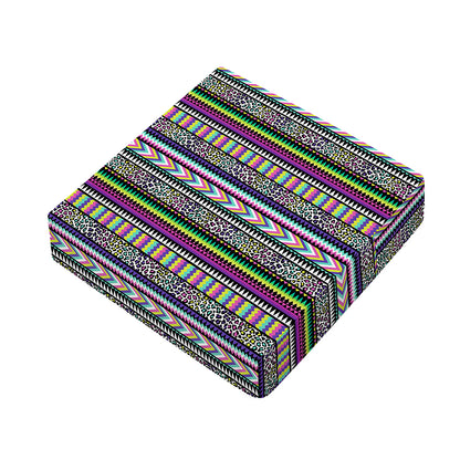 Colorful Leopard Navajo Tribal Print Outdoor Seat Cushion Cover