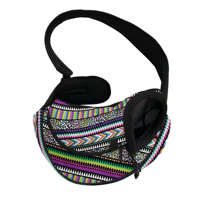Colorful Leopard Navajo Tribal Print Pet Sling Carrier