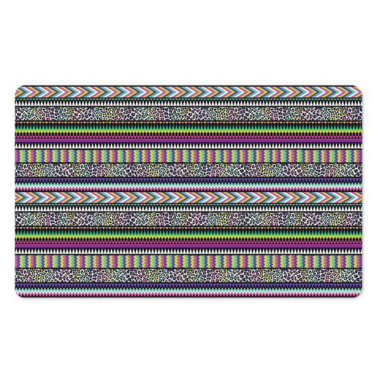 Colorful Leopard Navajo Tribal Print Polyester Doormat