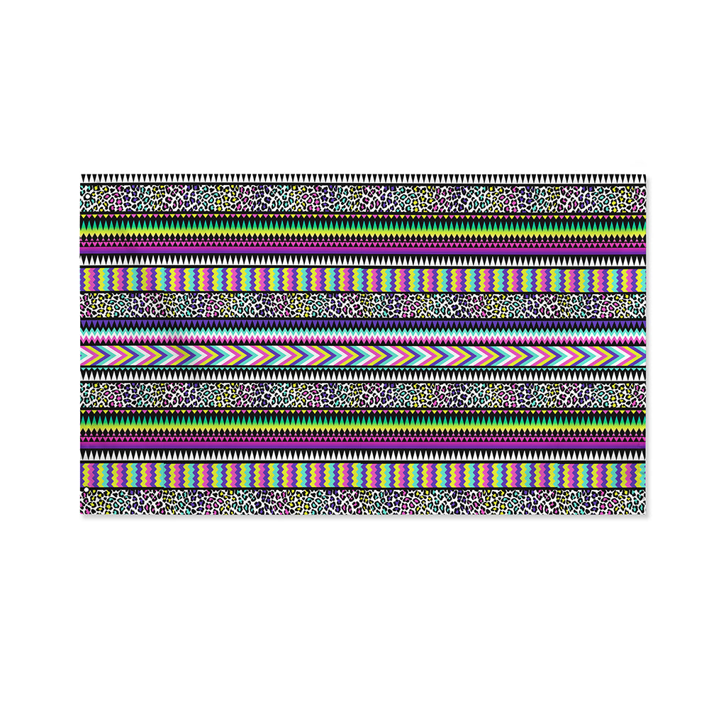 Colorful Leopard Navajo Tribal Print Polyester Flag