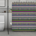 Colorful Leopard Navajo Tribal Print Polyester Shower Curtain