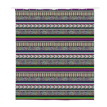 Colorful Leopard Navajo Tribal Print Polyester Shower Curtain