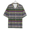 Colorful Leopard Navajo Tribal Print Rayon Hawaiian Shirt