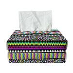 Colorful Leopard Navajo Tribal Print Rectangle Tissue Box Cover