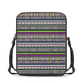 Colorful Leopard Navajo Tribal Print Rectangular Crossbody Bag