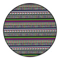 Colorful Leopard Navajo Tribal Print Round Floor Mat