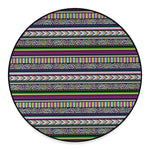 Colorful Leopard Navajo Tribal Print Round Floor Mat