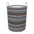 Colorful Leopard Navajo Tribal Print Round Laundry Basket