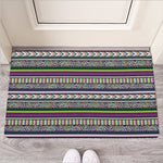 Colorful Leopard Navajo Tribal Print Rubber Doormat
