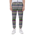 Colorful Leopard Navajo Tribal Print Joggers