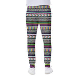 Colorful Leopard Navajo Tribal Print Scuba Joggers