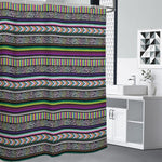 Colorful Leopard Navajo Tribal Print Shower Curtain