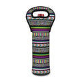 Colorful Leopard Navajo Tribal Print Single Neoprene Wine Tote