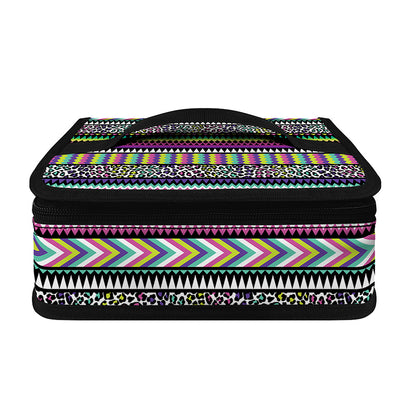 Colorful Leopard Navajo Tribal Print Small Lunch Bag