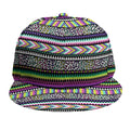 Colorful Leopard Navajo Tribal Print Snapback Cap