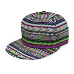 Colorful Leopard Navajo Tribal Print Snapback Cap