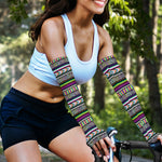 Colorful Leopard Navajo Tribal Print Sun Protection Arm Sleeves