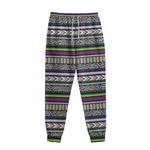 Colorful Leopard Navajo Tribal Print Sweatpants