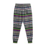 Colorful Leopard Navajo Tribal Print Sweatpants