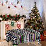 Colorful Leopard Navajo Tribal Print Tablecloth