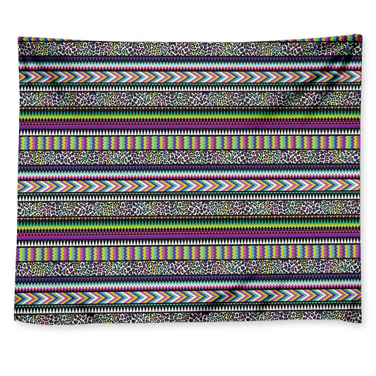 Colorful Leopard Navajo Tribal Print Tapestry