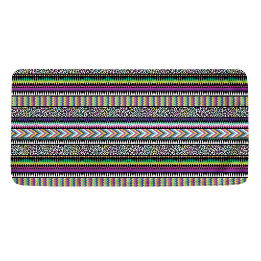 Colorful Leopard Navajo Tribal Print Towel