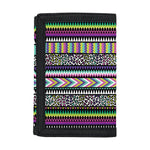 Colorful Leopard Navajo Tribal Print Trifold Wallet