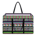 Colorful Leopard Navajo Tribal Print Utility Tote Bag