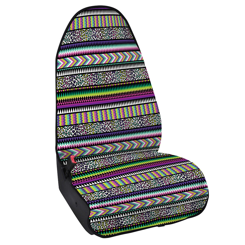 Colorful Leopard Navajo Tribal Print Waterproof Car Seat Cover