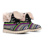 Colorful Leopard Navajo Tribal Print Winter Boots