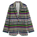 Colorful Leopard Navajo Tribal Print Women's Blazer
