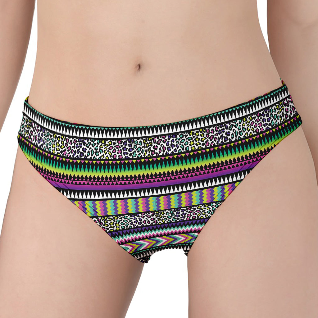 Colorful Leopard Navajo Tribal Print Women's Panties